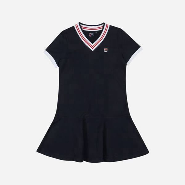 Fila Flare Women's Dresses - Navy,NZ 974-1265